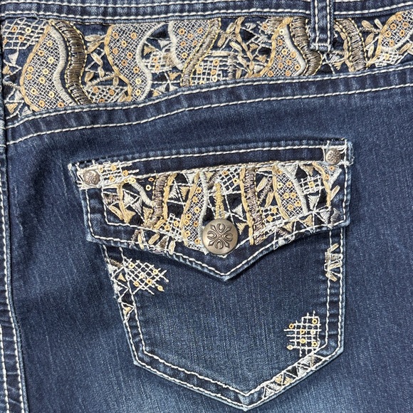 Cato Jeans Dark Blue Denim Capri Plus Size 16 - Picture 7 of 11